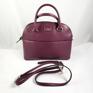 Kate Spade Grove Street Carli Purse Satchel Bag Leather Cherrywood WKRU4192